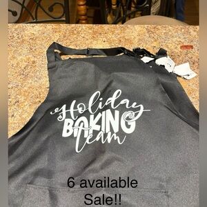 Black Holiday Baking Team Apron